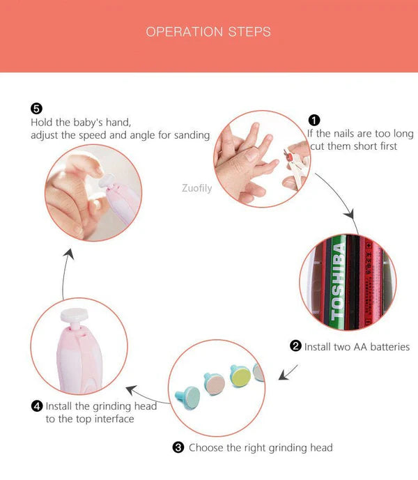 ماكينة تشذيب أظافر الأطفال ⚡ Baby Nail Trimmer