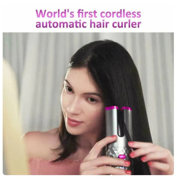 مكواة تجعيد الشعر اللاسلكية الأوتوماتيكية ⚡ Cordless Automatc Curler