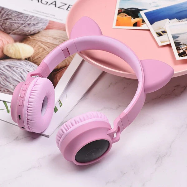 سماعات رأس لاسلكية على شكل أذن القطة⚡ Cat Ear Wireless Headphones