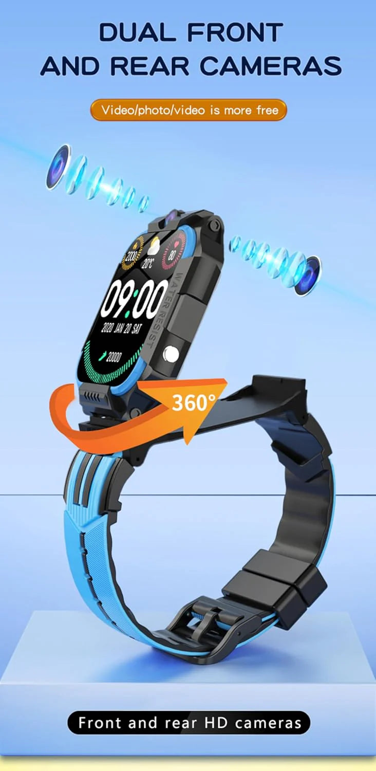 ساعة ذكية بكاميرا مزدوجة ⚡ Dual Camera Smart Watch