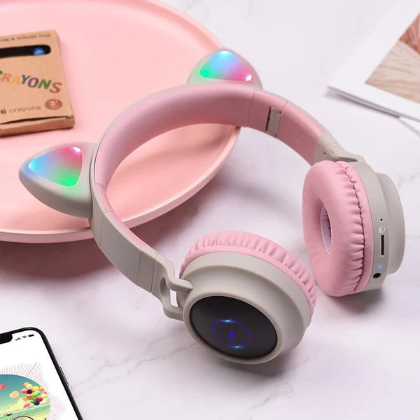 سماعات رأس لاسلكية على شكل أذن القطة⚡ Cat Ear Wireless Headphones