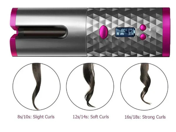 مكواة تجعيد الشعر اللاسلكية الأوتوماتيكية ⚡ Cordless Automatc Curler