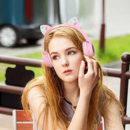 سماعات رأس لاسلكية على شكل أذن القطة⚡ Cat Ear Wireless Headphones