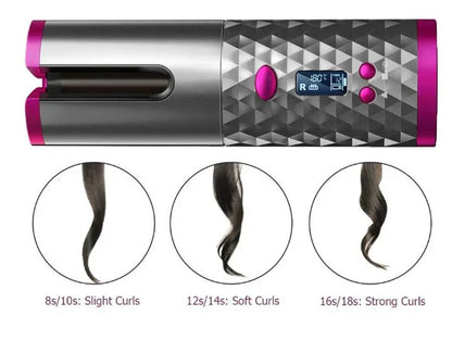 مكواة تجعيد الشعر اللاسلكية الأوتوماتيكية ⚡ Cordless Automatc Curler